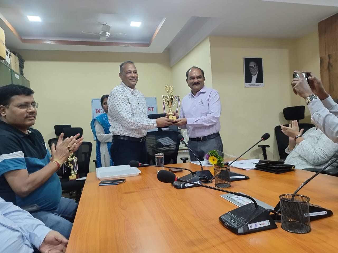 Dr. N. R. Dagali, Professor, ARGO being felicitated for achievement of his daughter in std. XII